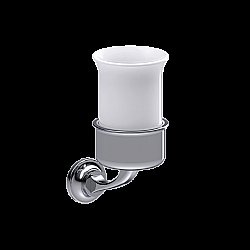 Стакан Burlington Guild GU003C хром/белый купить в интернет-магазине сантехники Sanbest