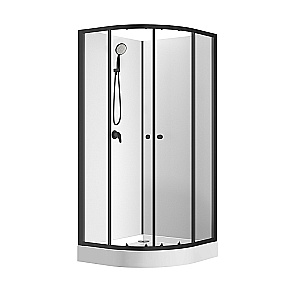 Душевая кабина Loranto NEO CS-21800-100 100х100 прозрачное стекло/профиль черный матовый купить в интернет-магазине Sanbest