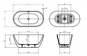 Ванна акриловая BelBagno UNO 140х72 купить в интернет-магазине Sanbest