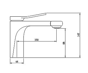Смеситель для раковины Bronze De Luxe ELEMENT EL02XGB купить в интернет-магазине сантехники Sanbest
