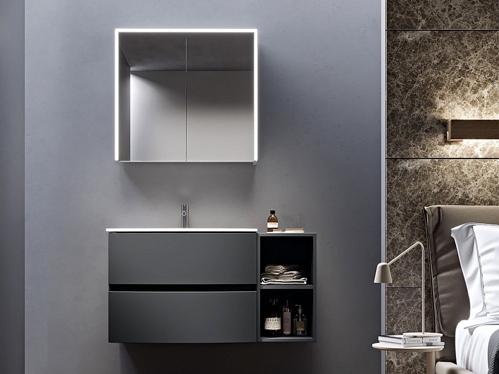 Тумба с раковиной Cezares Elettra 75 Grafite для ванной в интернет-магазине Sanbest