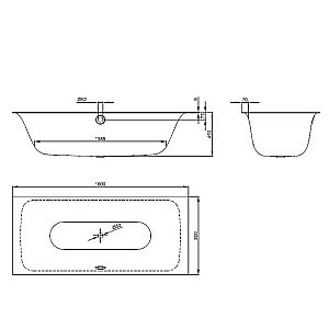 Ванна Bette Lux 3441-000 PLUS 180x80 купить в интернет-магазине Sanbest