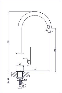 Смеситель для кухни Rush Palm PL2530-22 купить в интернет-магазине сантехники Sanbest