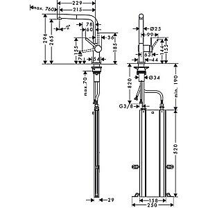 Смеситель для кухни Hansgrohe Talis M54 sBox 72809800 сталь купить в интернет-магазине сантехники Sanbest