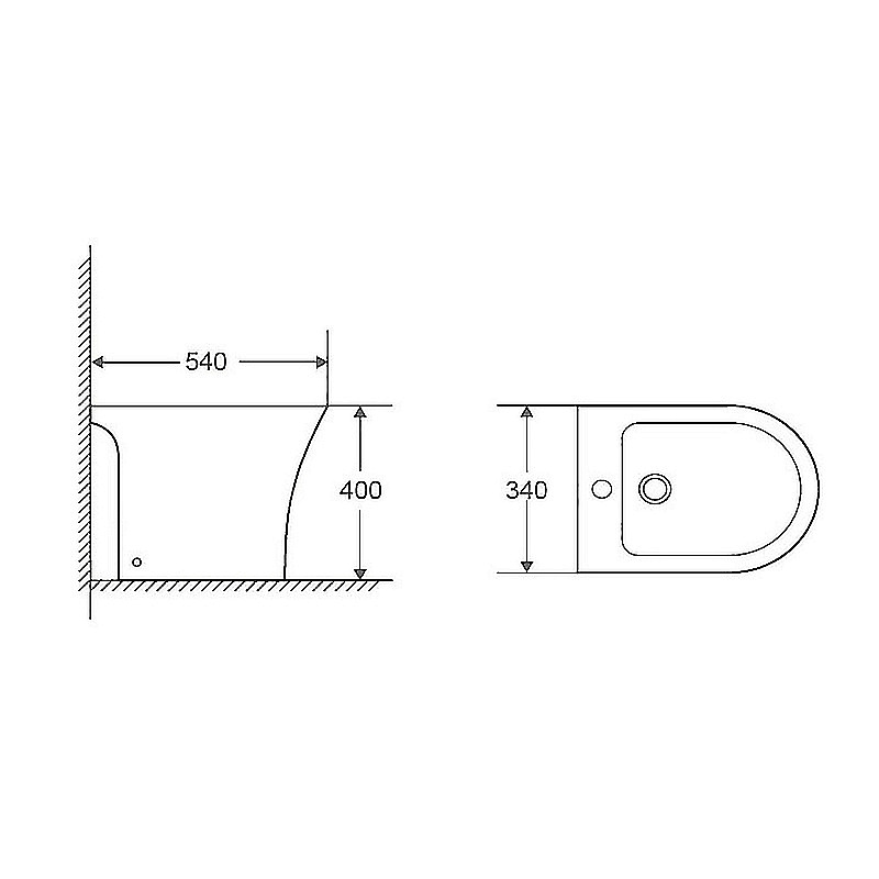 Биде Azario Grado AZ-1217C белое купить в интернет-магазине Sanbest