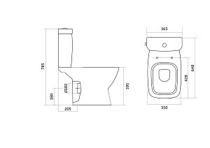 Унитаз-компакт Santek Нео 1WH302187 с бачком, с крышкой купить в интернет-магазине Sanbest