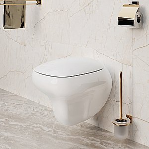 Унитаз подвесной Ambassador Diamond 123T20001R безободковый, белый купить в интернет-магазине Sanbest