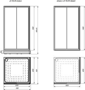 Душевой уголок Радомир Дрим 110x110 стекло матовое/черный профиль купить в интернет-магазине Sanbest