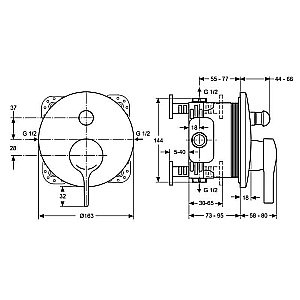 Смеситель для душа Ideal Standard Moments A4720AA купить в интернет-магазине сантехники Sanbest