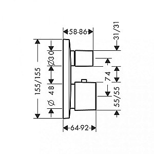 Смеситель для душа Hansgrohe PuraVida 15771000 хром купить в интернет-магазине сантехники Sanbest