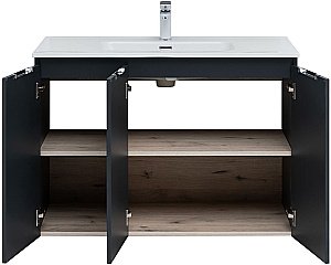 Тумба с раковиной Aquanet Алвита New 277531 100 антрацит для ванной в интернет-магазине Sanbest