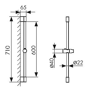Душевая штанга Kaiser R-1145 белая матовая купить в интернет-магазине сантехники Sanbest