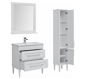 Тумба с раковиной Aquanet Бостон 80/Flat 80 ясень для ванной в интернет-магазине Sanbest