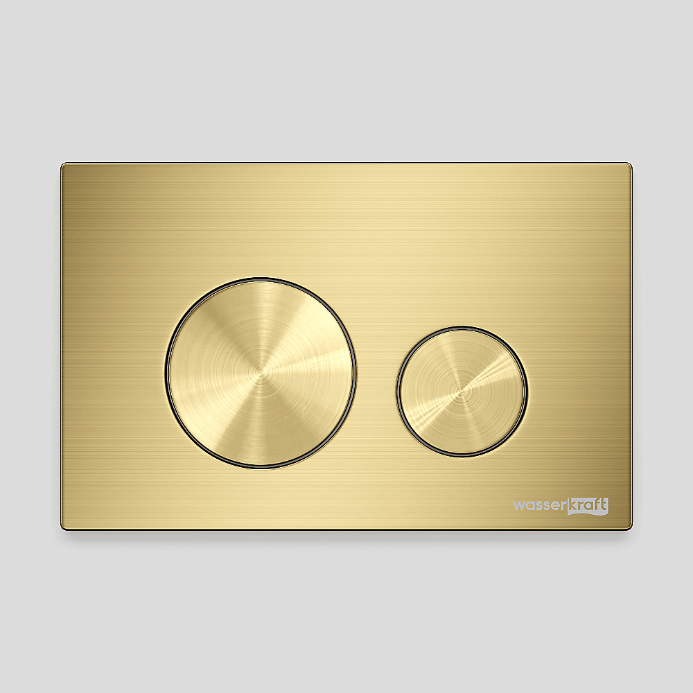 Кнопка для инсталяции WasserKraft MG02 золото матовое купить в интернет-магазине сантехники Sanbest