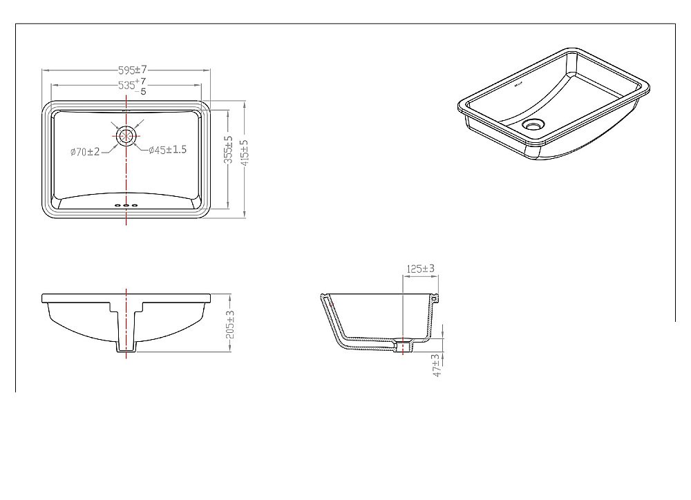 Раковина врезная Bravat 60 C22212W-ENG белая купить в интернет-магазине Sanbest