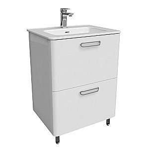 Тумба с раковиной Iddis Brick BRI60WFi95K 60 белая для ванной в интернет-магазине Sanbest