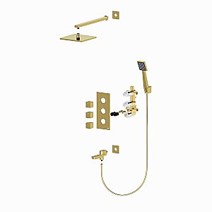 Душевая система Timo Tetra-thermo SX-0199/17SM золото матовое купить в интернет-магазине сантехники Sanbest