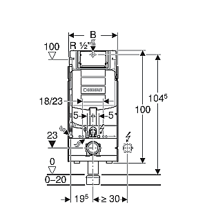 Инсталляция для унитаза Geberit GIS 461.311.00.5 купить в интернет-магазине сантехники Sanbest