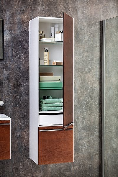 Пенал Ravak Clear SB 400 белый/вишня для ванной в интернет-магазине сантехники Sanbest