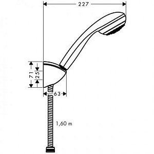 Душевая гарнитура Hansgrohe Crometta 85 1jet 27577000 купить в интернет-магазине сантехники Sanbest