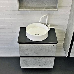 Тумба с раковиной Comforty Эдинбург 00-00005701 60 бетон светлый для ванной в интернет-магазине Sanbest