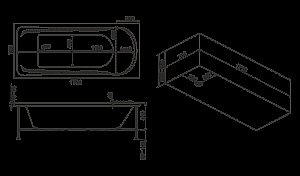 Ванна акриловая BAS Мальта 170x75 купить в интернет-магазине Sanbest