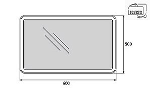 Зеркало BelBagno SPC-MAR-500-600-LED-BTN в ванную от интернет-магазине сантехники Sanbest