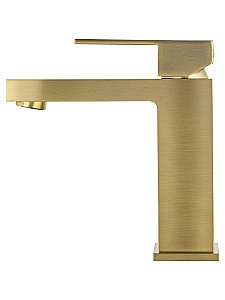 Смеситель для раковины WONZON & WOGHAND CUBE, Брашированное золото (WW-88139016-BG) купить в интернет-магазине сантехники Sanbest