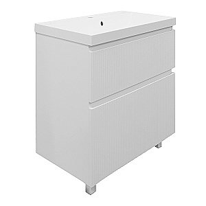 Тумба с раковиной Azario Виола 80/2Н CS00097140 белый матовый для ванной в интернет-магазине Sanbest
