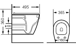 Унитаз подвесной Grossman GR-4459S безободковый, с крышкой микролифт, белый купить в интернет-магазине Sanbest