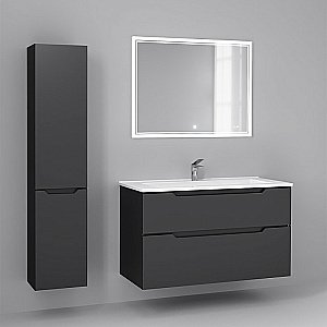 Пенал Jorno Slide 33 Sli.04.150/P/A антрацит для ванной в интернет-магазине сантехники Sanbest