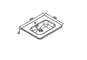 Раковина встраиваемая Vincea 80 VCB-11800W белая купить в интернет-магазине Sanbest