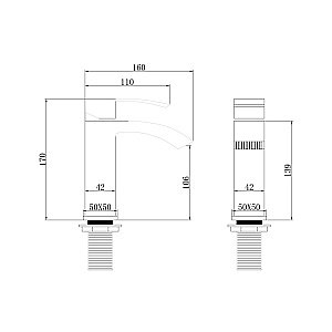 Смеситель для раковины ABBER Wasserfall AF8610 хром купить в интернет-магазине сантехники Sanbest