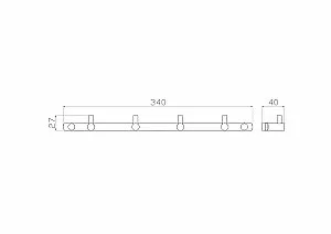Крючок WONZON & WOGHAND WW-9380-4 хром купить в интернет-магазине сантехники Sanbest