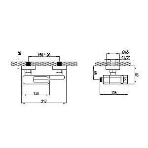Смеситель для ванны Iddis Slide SLIGM00i02 купить в интернет-магазине сантехники Sanbest