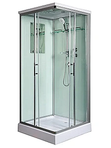 Душевая кабина WeltWasser WW500 LAINE XL 802 профиль матовый хром/стекло прозрачное купить в интернет-магазине Sanbest
