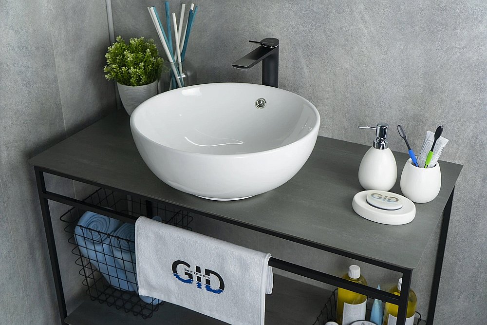 Раковина накладная Gid Esfera 43 N9003a 51103 белая купить в интернет-магазине Sanbest