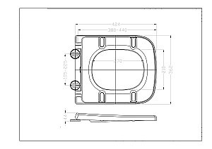 Унитаз напольный Taliente Elegante EL35055 безободковый, с бачком, с крышкой микролифт, белый купить в интернет-магазине Sanbest