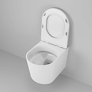 Унитаз подвесной Grossman Thin Rim GR-5602S белый, безободковый, с крышкой микролифт купить в интернет-магазине Sanbest