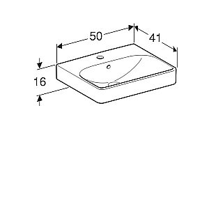 Раковина Geberit Smyle 500.256.01.1 белая купить в интернет-магазине Sanbest