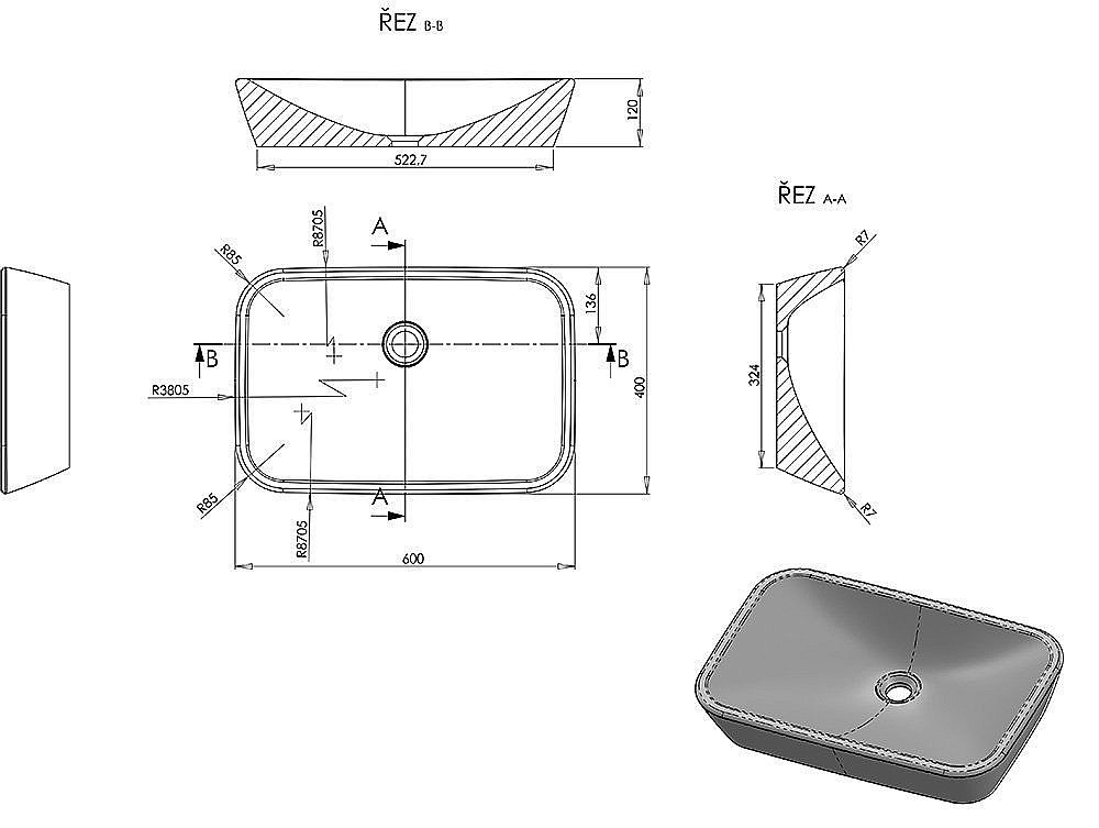Раковина Ravak CERAMIC R XJX01160002 купить в интернет-магазине Sanbest