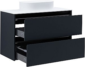 Тумба с раковиной Allen Brau Activity 100 1.34006.AM антрацит матовый/черный брашированный для ванной в интернет-магазине Sanbest