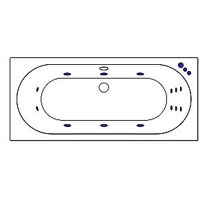 Ванна акриловая EXCELLENT Oceana Slim SMART WAEX.OCE18S.SMART.CR 180x80 белая с гидромассажем купить в интернет-магазине Sanbest