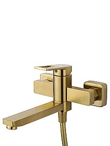 Смеситель для ванны с душем WONZON & WOGHAND FRAME, Брашированное золото (WW-88639010- BG) купить в интернет-магазине сантехники Sanbest