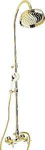 Душевая система Cezares NOSTALGIA-CD-03/24-Bi Золото 24 карат/ручка белая купить в интернет-магазине сантехники Sanbest