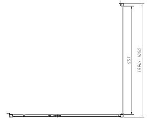 Душевой уголок Vincea Slim-N VSR-4SNP1012CLGM 120x100 профиль вороненая сталь/стекло прозрачное купить в интернет-магазине Sanbest