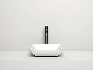 Раковина накладная Salini Callista 04 1101108G 38 из искусственного камня S-Sense, белая глянцевая купить в интернет-магазине Sanbest