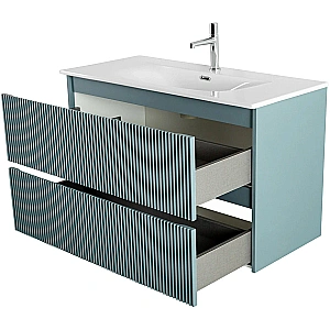 Тумба с раковиной BelBagno UNO-MINI 100 голубая матовая для ванной в интернет-магазине Sanbest