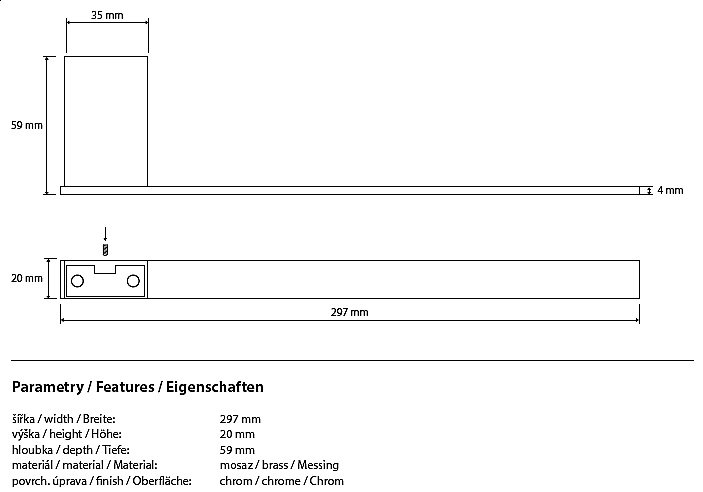 Полотенцедержатель Bemeta Via 135004043 купить в интернет-магазине сантехники Sanbest