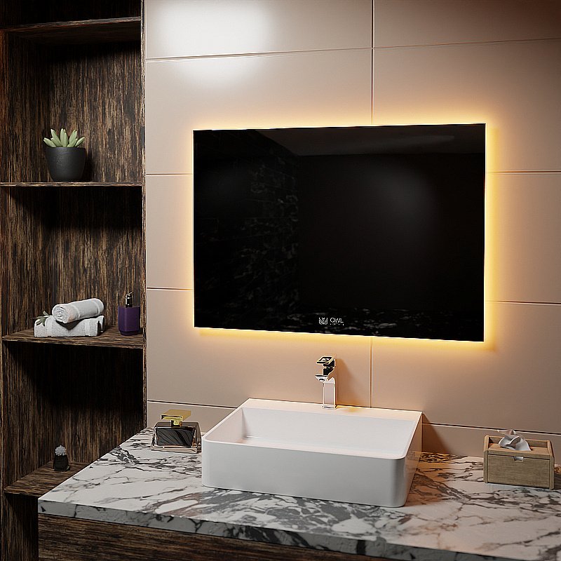 Зеркало с подсветкой Owl 1975 Line H 100 OWLM200901 в ванную от интернет-магазине сантехники Sanbest